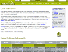 Tablet Screenshot of naturalarabic.com